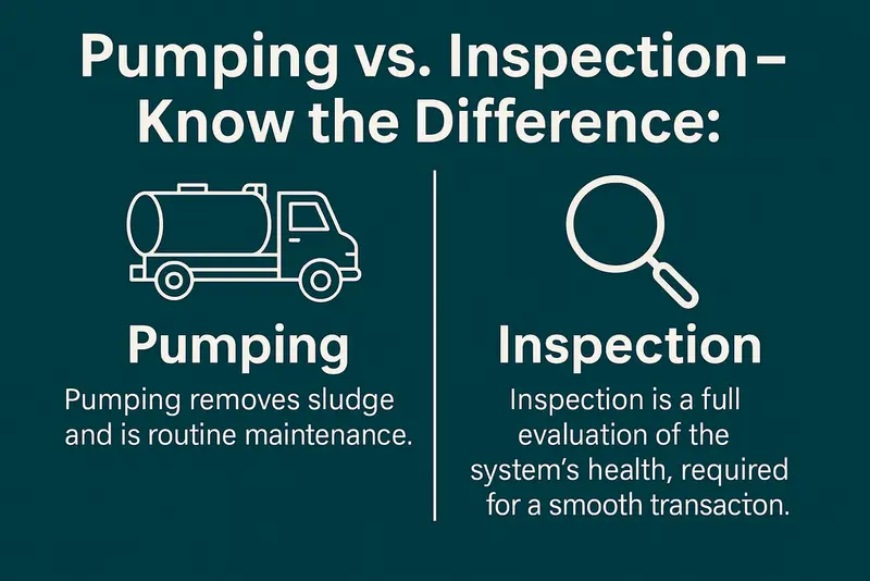Comparison of septic pumping versus septic inspection services for real estate