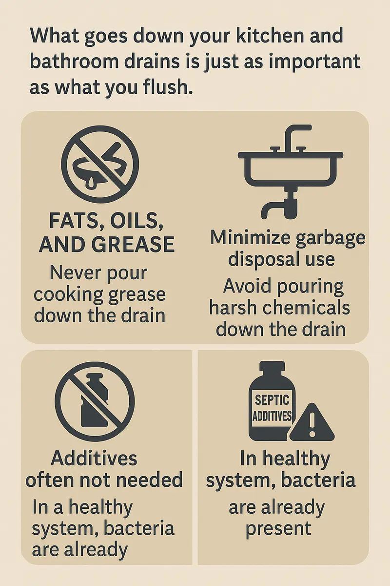 Mind your drains - proper drain care for septic system health