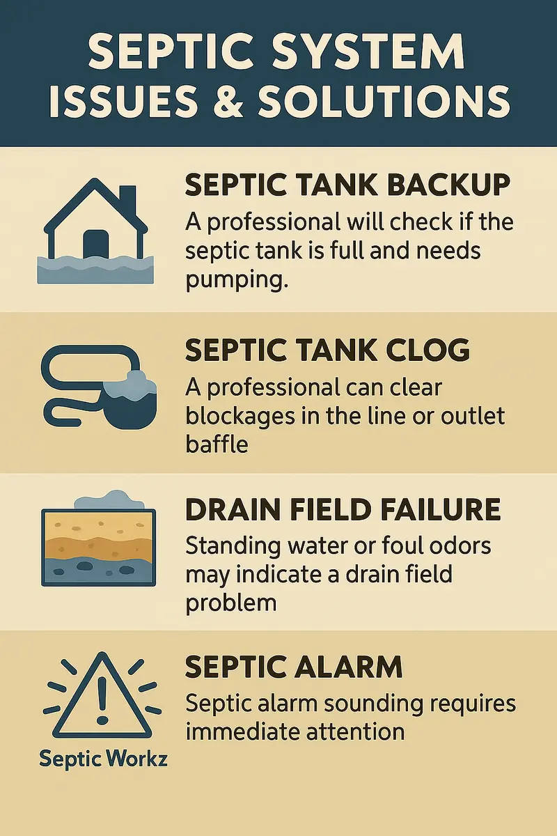 Septic system troubleshooting guide - when to call a professional versus DIY